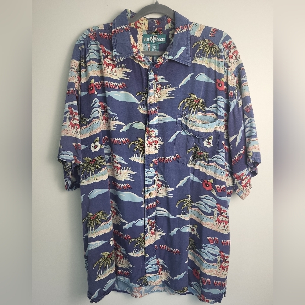 Big Dogs “Big Kahuna” Hawaiian Shirt – Surf Print